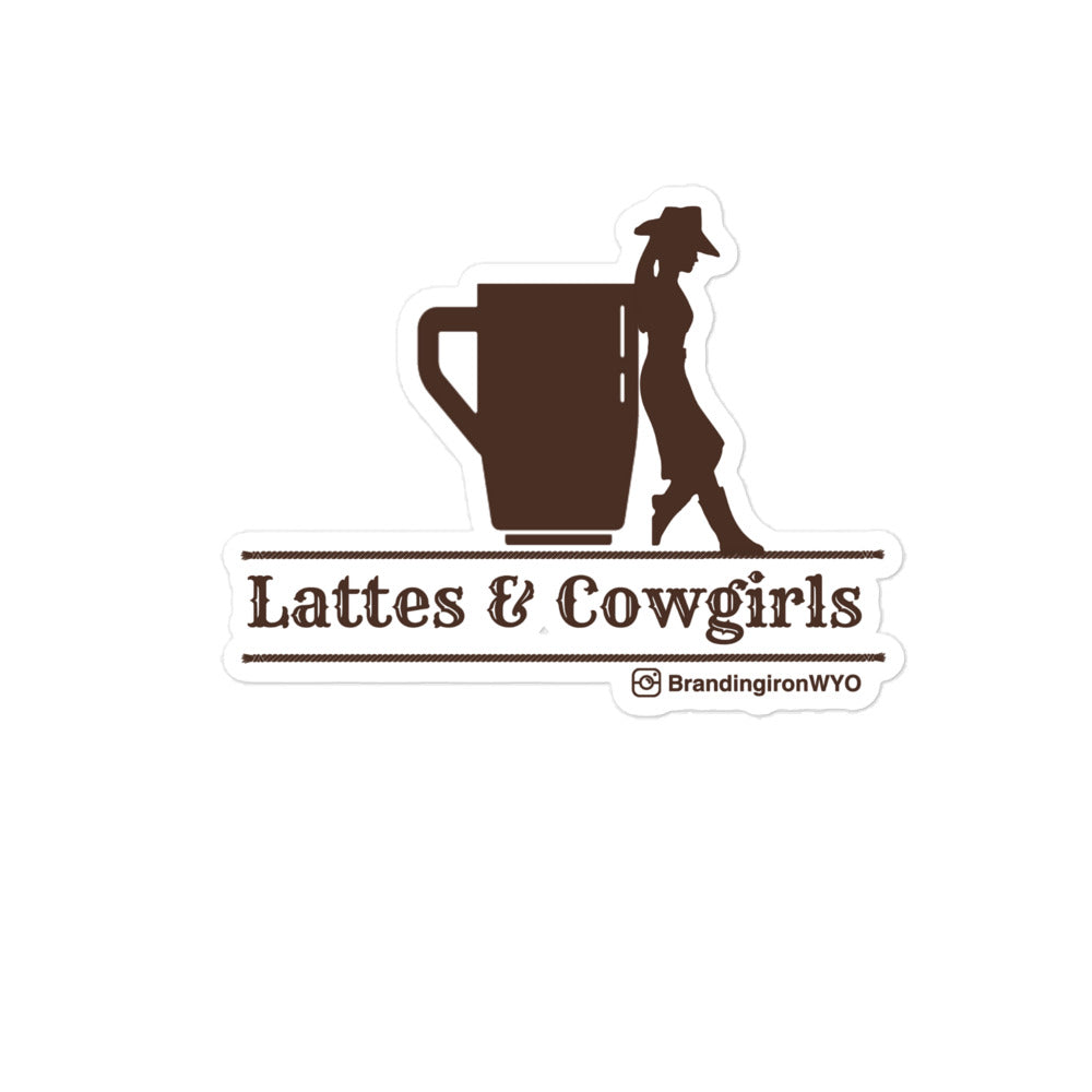 Sticker - Lattes & Cowgirls